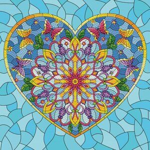 DIAMOND DOTZ® Stained Glass Heart Special Edition Diamond Painting Kit